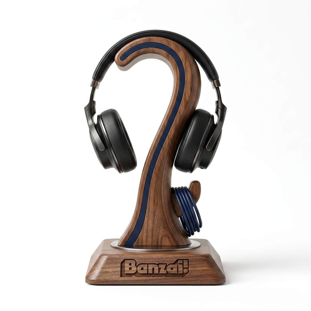 Headphone Stand Wood