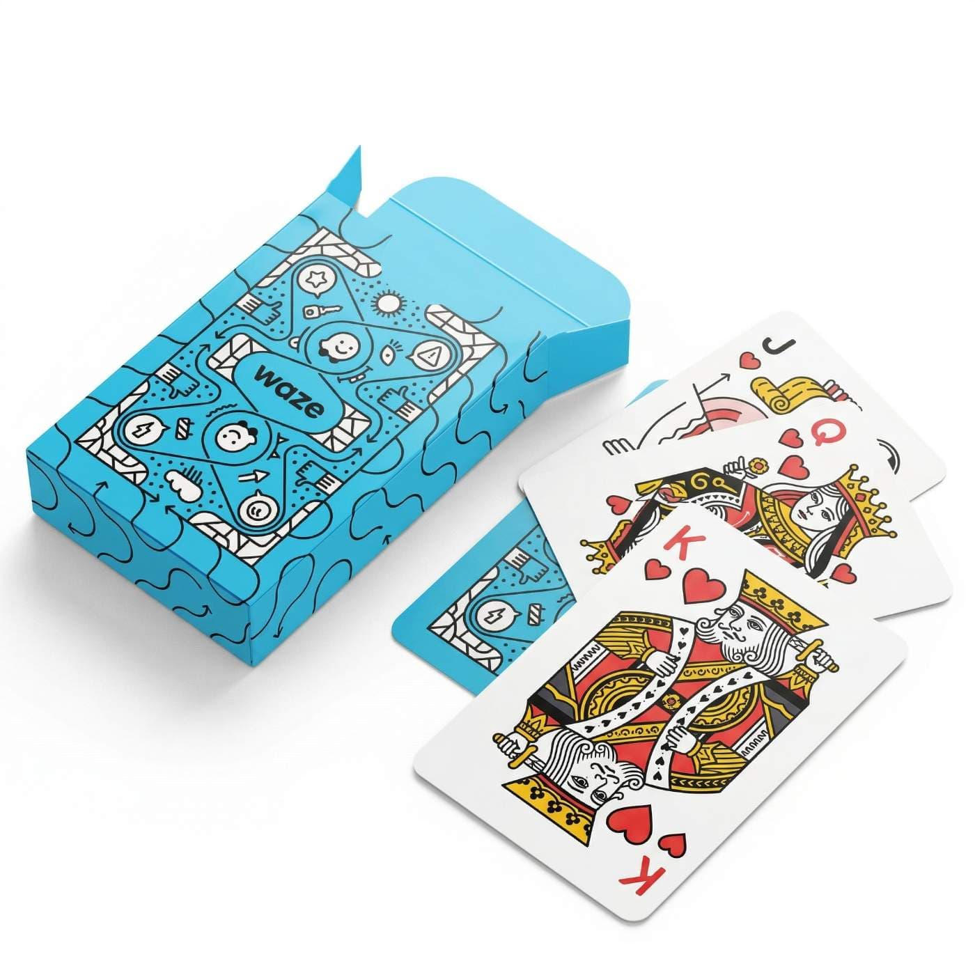 Waze Playing Cards Queen And King Side Angle