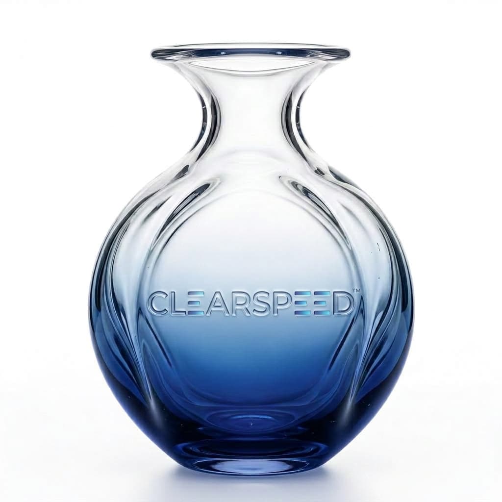 Clearspeed Vase 1, Blue Ombre Glass