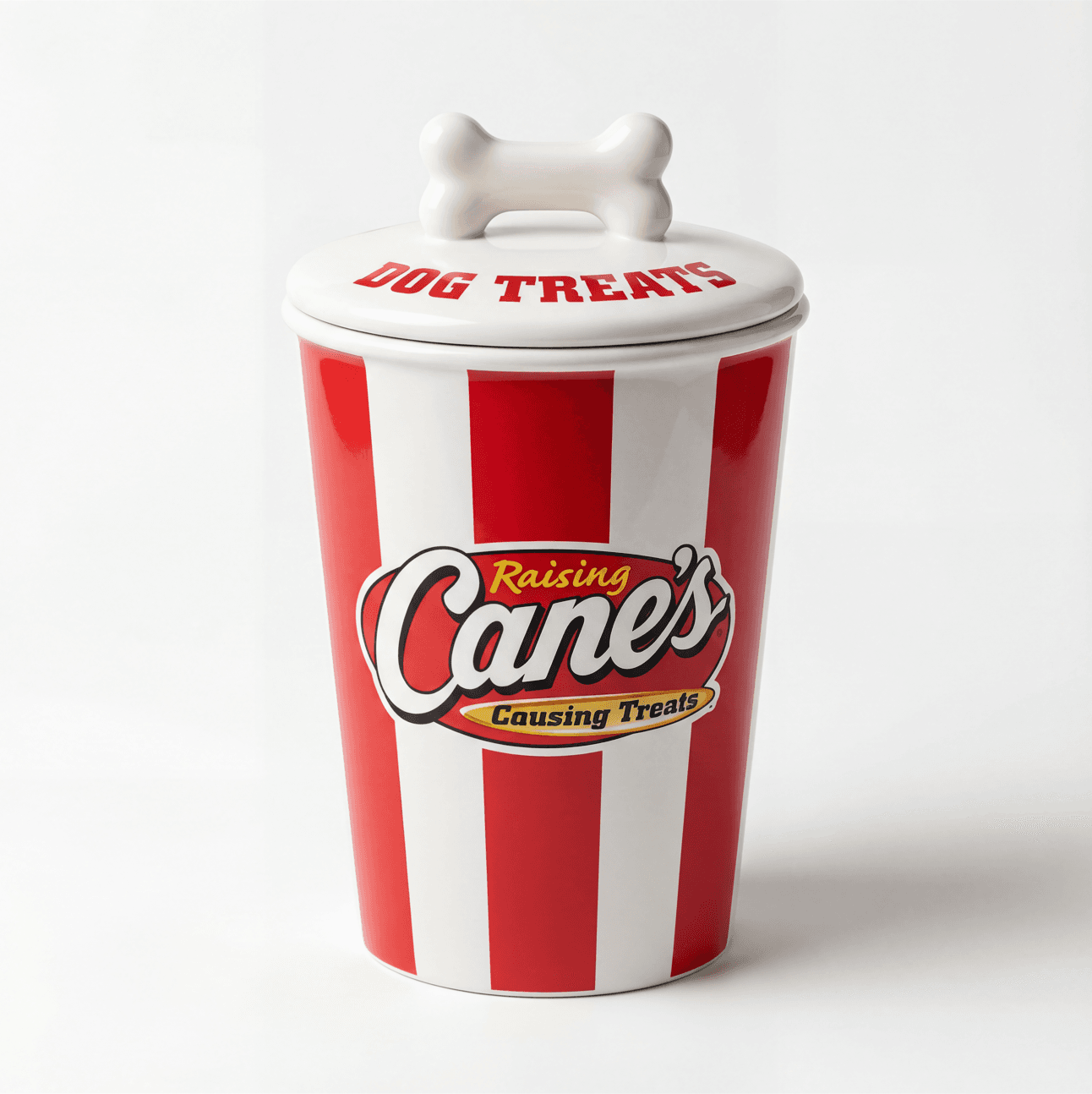 Dog Treat Jar Cane's Cup